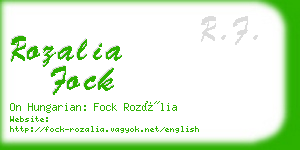 rozalia fock business card